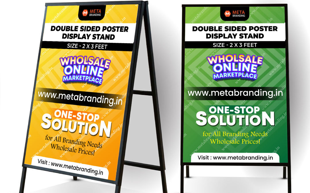 Double Sided Poster Display Stand