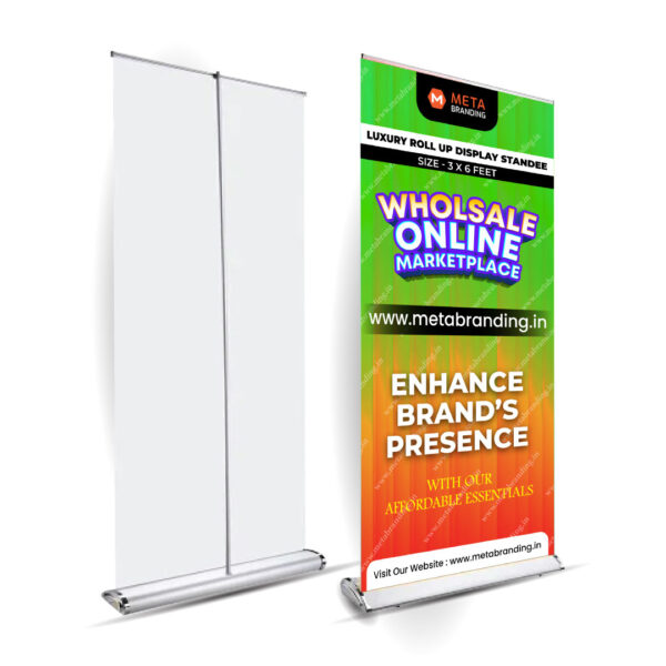 Luxury Roll Up Display Standee Premium Quality For Elegant Branding