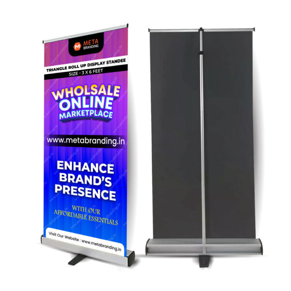 Triangle Roll Up Display Standee